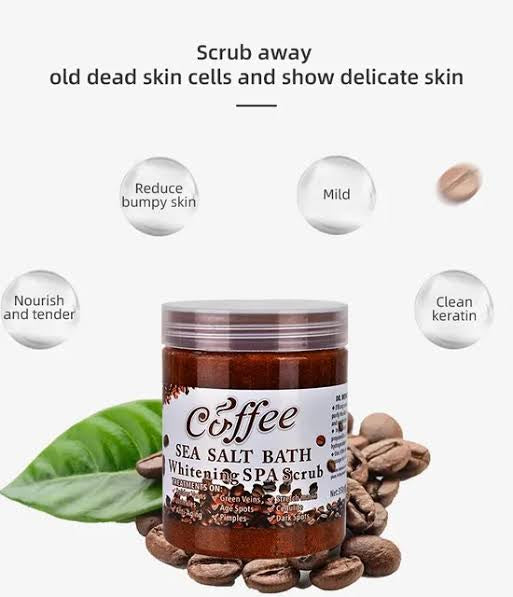 COFFEE SEA SALT BATH Whitening spa scrub 350g